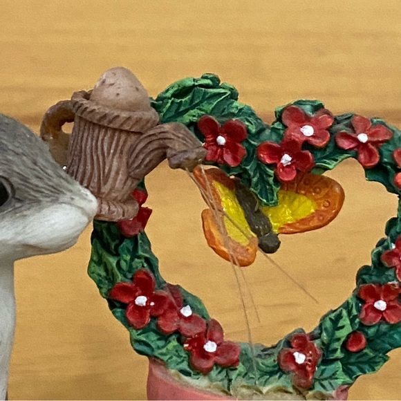 Vintage Fitz Floyd Charming Tails “Keeping Our Love Alive” Ceramic Mice Figurine - Picture 8 of 15
